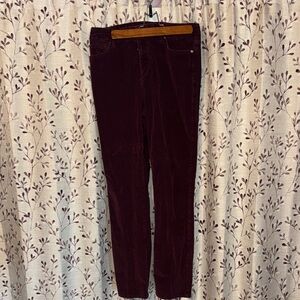 Women’s Corduroy Pants in Deep Burgundy